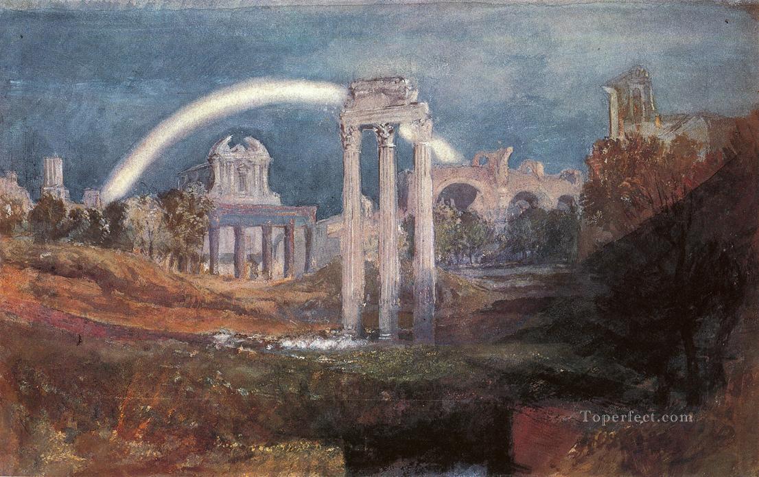Rome The Forum with a Rainbow Romantic Turner Oil Paintings